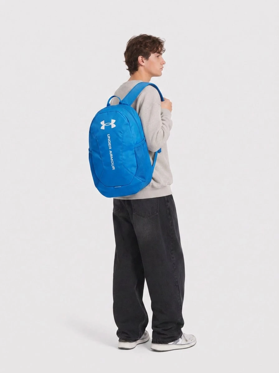 Under Armour Hustle Lite Backpack Blue Atlantis / White - Azul - Ver 1