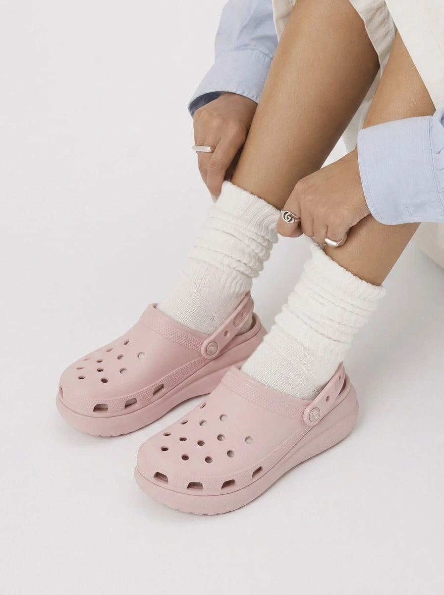 Crocs CLASSIC MEGA CRUSH CLOG Women's Clogs Waterproof Slip-On Anti-Slip Travel Casual Home Pink 207521-6UR - Pink - View 1