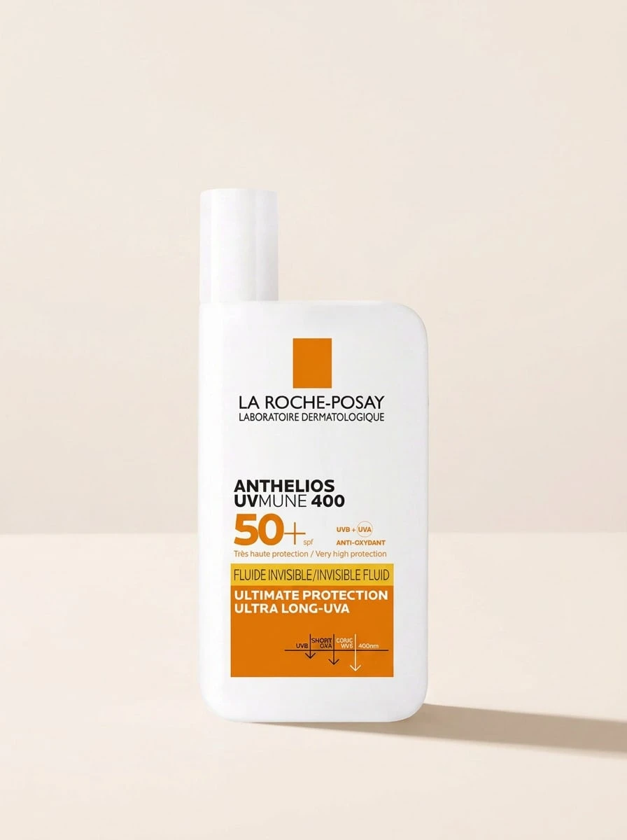 La Roche-Posay Anthelios UVMune 400 Invisible Fluid Non-Perfumed Suncream SPF50+ 50ml – Sunscreen, Broad Spectrum SPF50+, For Sensitive Skin, Fragrance-Free, Invisible Finish, Mexoryl 400, Suitable For Daily Facial Protection - Clear - View 1