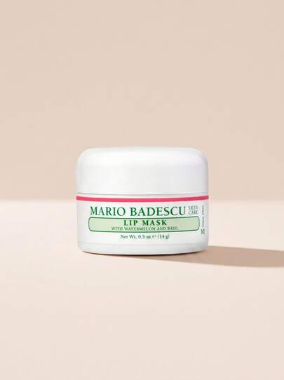 Mario Badescu Lip Mask With Watermelon & Basil 14 G – Refreshing Fruity & Herbal Scent, Intense Hydration For Chapped Lips, Overnight Repair Treatment, Smoothing Beauty Essential For Women, Perfect For Daily Bedtime Routine