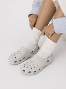 Crocs CLASSIC CLOG Women's Clogs Anti-Slip Soft Cushioned Vacation Travel Casual 10001-1FT - Atmósfera - Ver 1