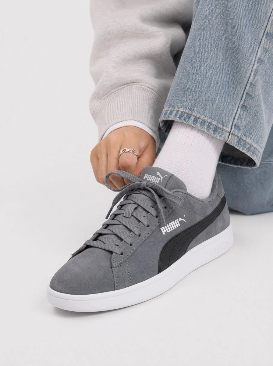 Smash 3.0 Women's Casual Athletic Shoes Gray Tile/PUMA Black/PUMA White 390984 - 灰色的 - 查看 1