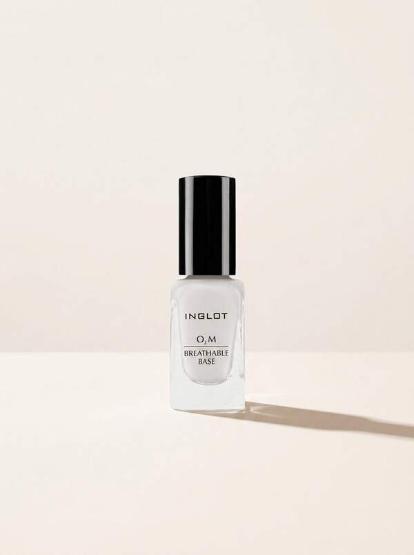 Inglot O2M Breathable Base Coat 11 Ml – Oxygen And Water Permeable Formula, Smooth Surface For Even Color Application, Chip Resistance, Long-Lasting Wear, Professional Salon Quality, Manicure Foundation, Daily Nail Care