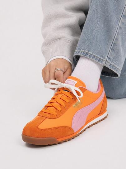 Puma SMASH Women's Casual Athletic Shoes Flexible Rubber Outsole Lightweight School Office Shopping Orange 398682-22