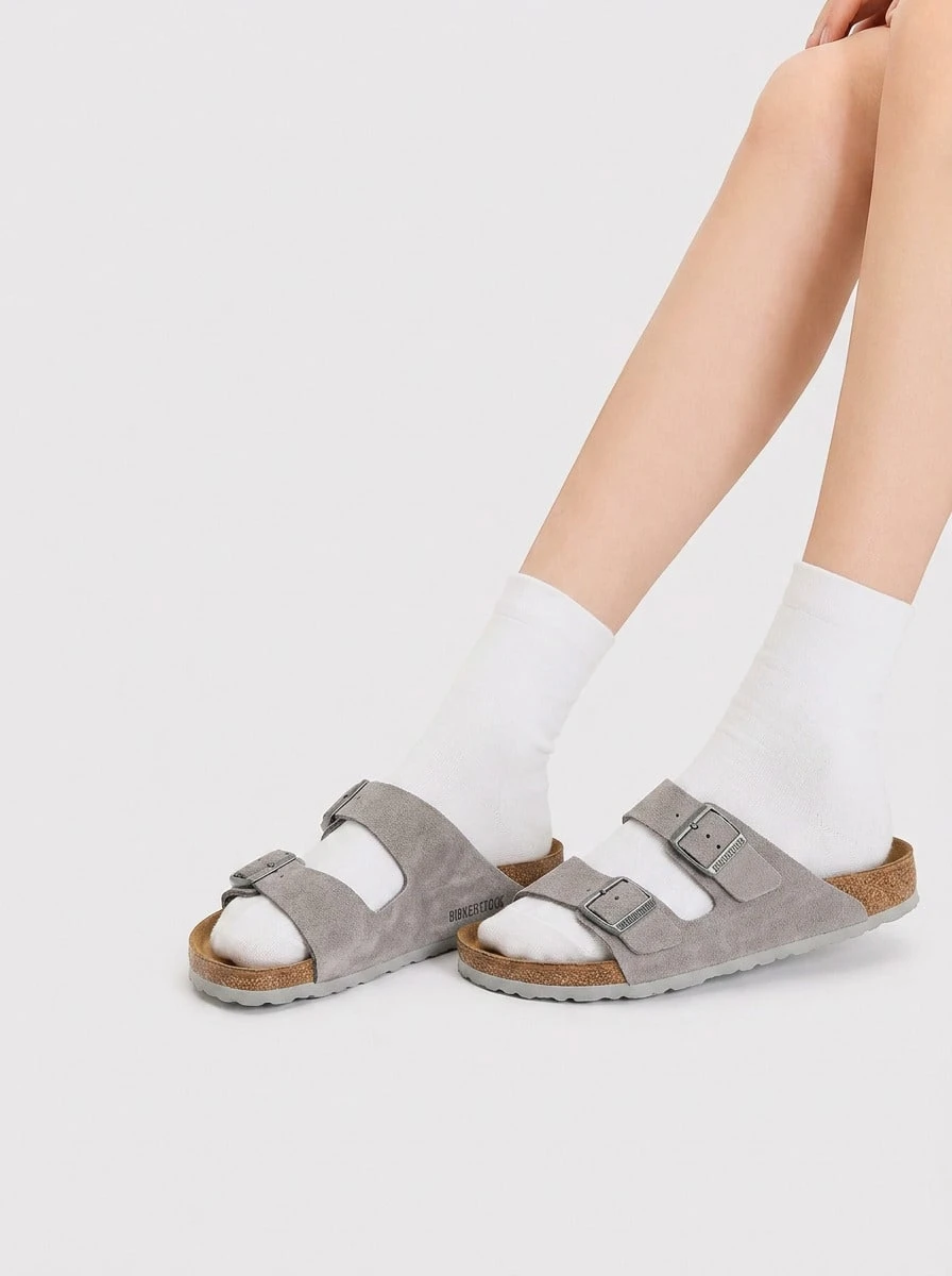 Birkenstock ARIZONA Women's Cushioned Durable Easy To Match Weekend Summer Outdoor 1027687 - 石幣 - 查看 1