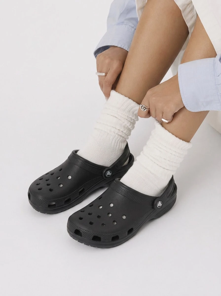 Crocs CLASSIC CLOG Women's Clogs Soft Anti-Slip Flexible Beach Outdoor Walking Black 10001-001 - Black - View 1