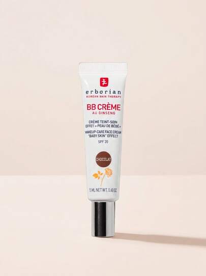 Erborian Ginseng BB Crème Makeup-Care Face Cream Chocolat 15 Ml – BB Cream, SPF 20 Sun Protection, For Women With Deep Skin Tones, Chocolat, Ginseng, Suitable For Daily Makeup Routine