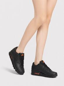 Nike Air Max 90 男士运动鞋 黑色 IF5446 002 - 黑色/安全橙/黑色 - 查看 1