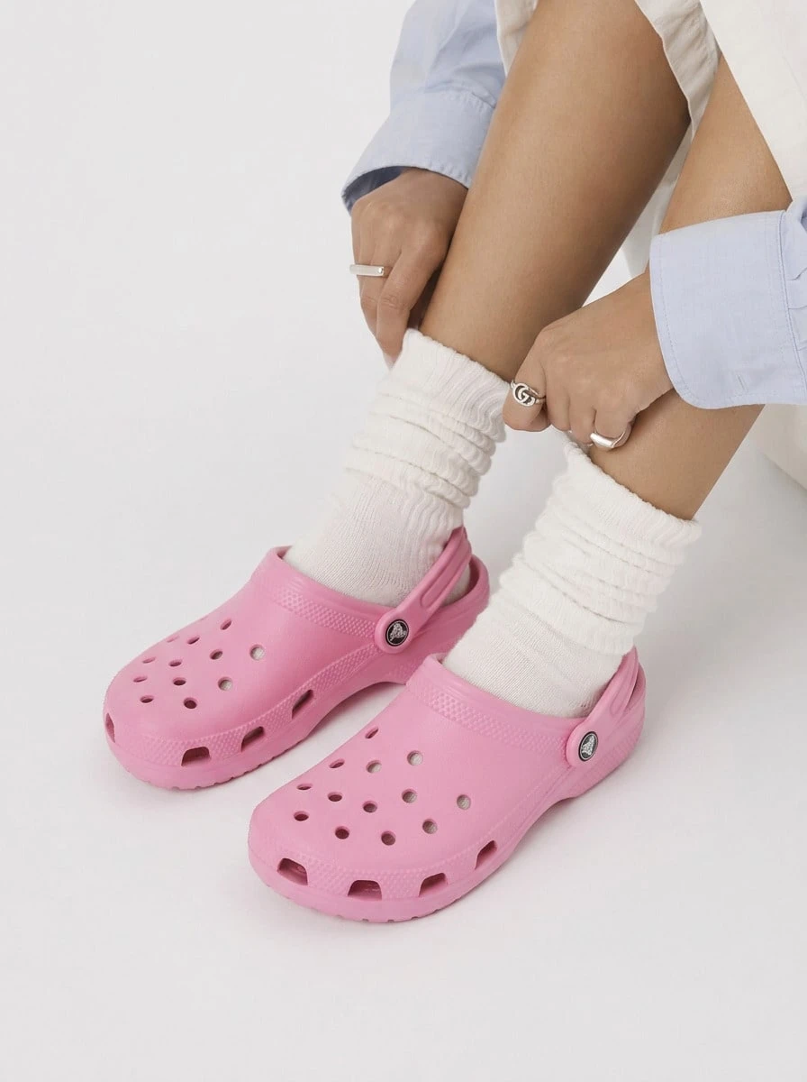 Crocs CLASSIC CLOG Women's Clogs Breathable Durable Ergonomic Shopping Daily Weekend Pink 10001-6I2 - Pink Tweed - View 1