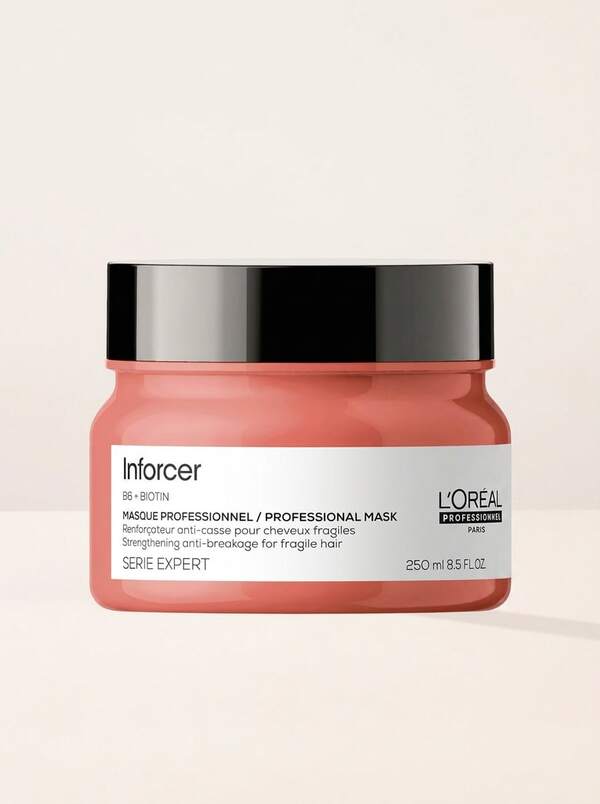L'Oréal Professionnel Inforcer Anti-Breakage Mask 250 ml – Hair Mask, Anti-Breakage, For Fragile Hair, B6, Suitable For Weekly Hair Treatment