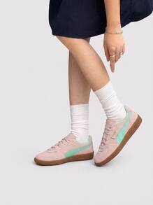 Puma Palermo Women's Sneakers Pink 396463-23 - Pink Green - View 1