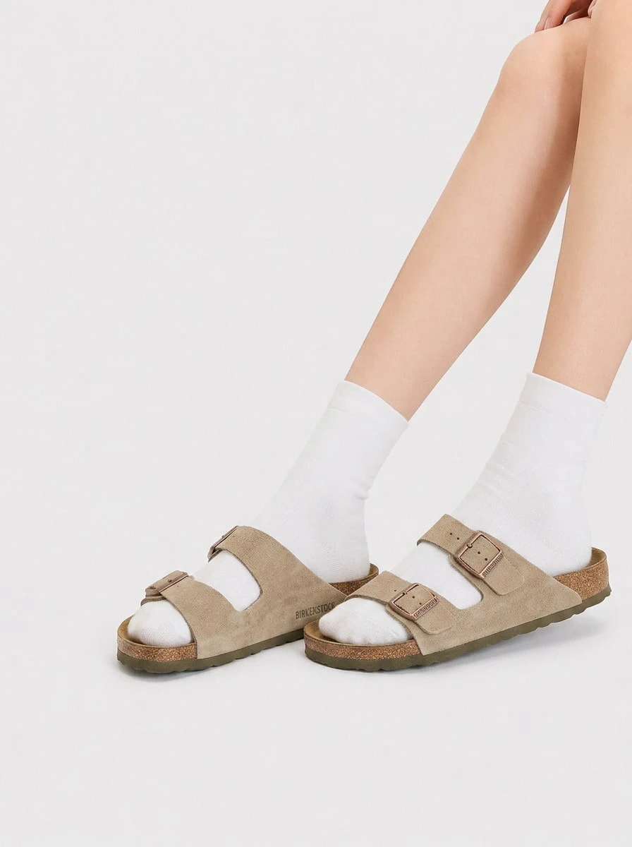 Birkenstock ARIZONA Women's Flexible Ergonomic Breathable Travel Casual Outing 1019088 - Caqui descolorido - Ver 1