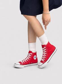 Chuck Taylor All Star 全明星经典帆布高帮休闲运动鞋男女款 M9621C - 紅色 - 查看 1