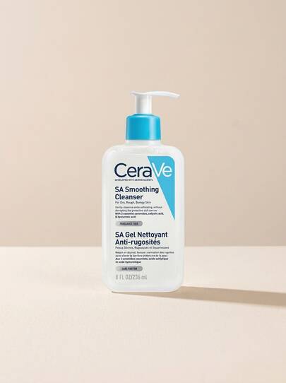 CeraVe SA Smoothing Cleanser 236 ml – Cleanser, Exfoliating, For Dry Skin, Salicylic Acid, Suitable For Daily Skincare Routine