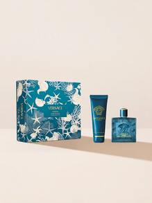 Versace Eros Eau De Toilette 100 Ml Gift Set Set – Fragrance Gift Set, Long Lasting, For Men, Mint, Turquoise Blue, Suitable For Holiday Gifting - Multicolor - View 1