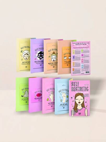 G9SKIN Self Aesthetic Mask Pack – Sheet Mask Set, Deep Moisturizing, For Women, Rose, Collagen, Suitable For Home Spa