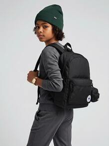 Converse Backpack Kids' Multi-Pocket Zippered Padded Gym Commuting Daily Black MA5665-023 - Black - View 1
