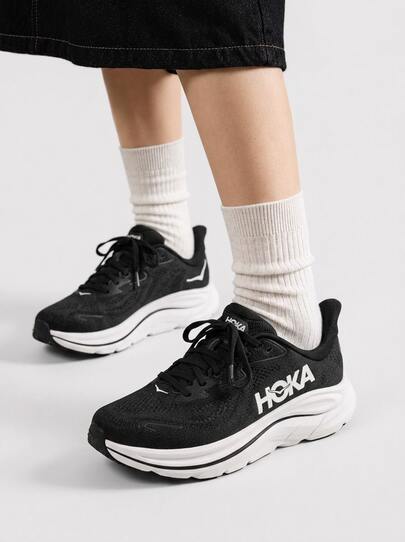 Hoka Women's Casual Athletic Shoes Stylish Cushioned Premium Shopping Daily Weekend Black 1162031-BWHT