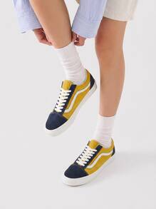 Vans Old Skool Unisex Sneakers Black Yellow VD9Y - 藍色的 - 查看 1