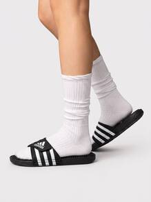 Adidas Adissage Women's Sport Sandals Soft Comfortable Cushioned Walking Daily Shopping F35580 - Black - View 1