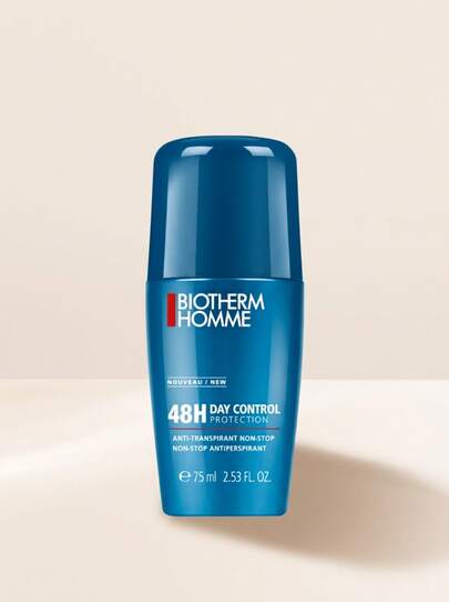 Biotherm Homme Day Control 48H Protection Roll-On 75 ml – Long-Lasting Sweat & Odor Control For Men, Fresh Masculine Scent, Quick-Dry Formula For Daily Grooming, Ideal For Gym, Work, And Travel