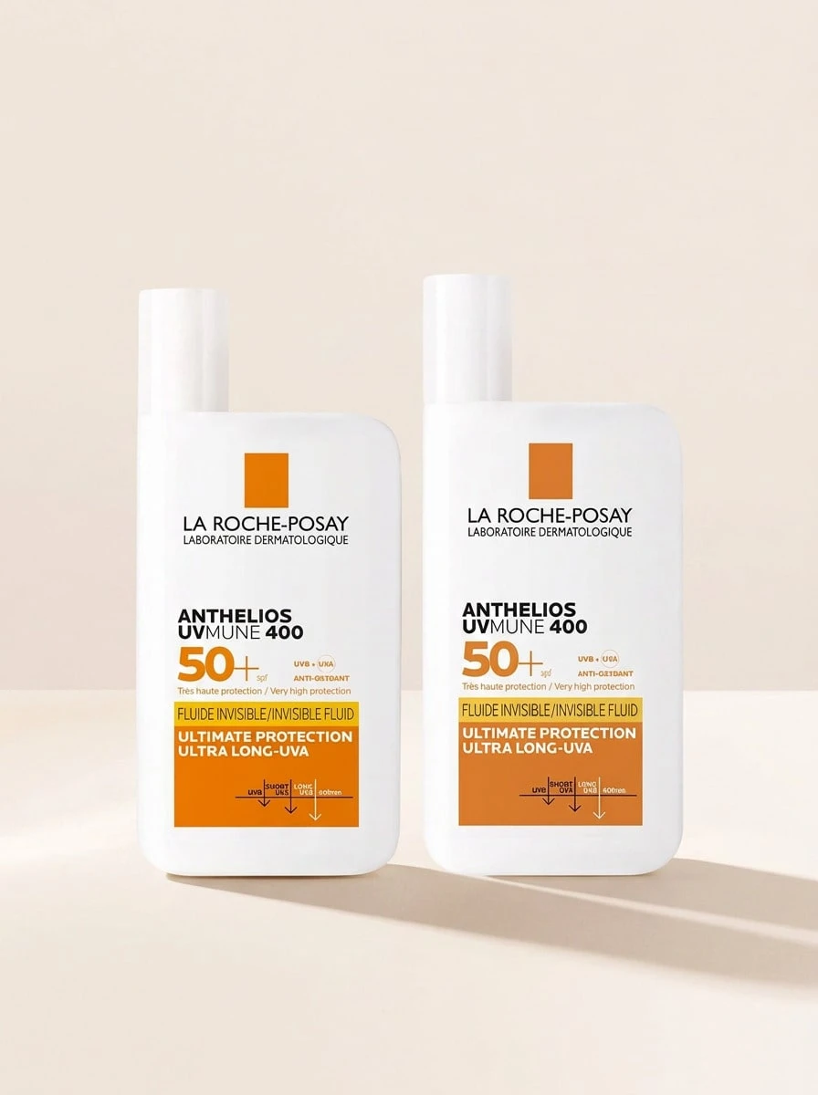 La Roche-Posay [Bundle] Anthelios UVMune 400 Invisible Fluid SPF50+ 50 Ml + Invisible Fluid SPF50+ 50 Ml Skin Care Set – Sunscreen, Ultra Long-UVA Protection, For Sensitive Skin - Anthelios Uvmune 400 - View 1