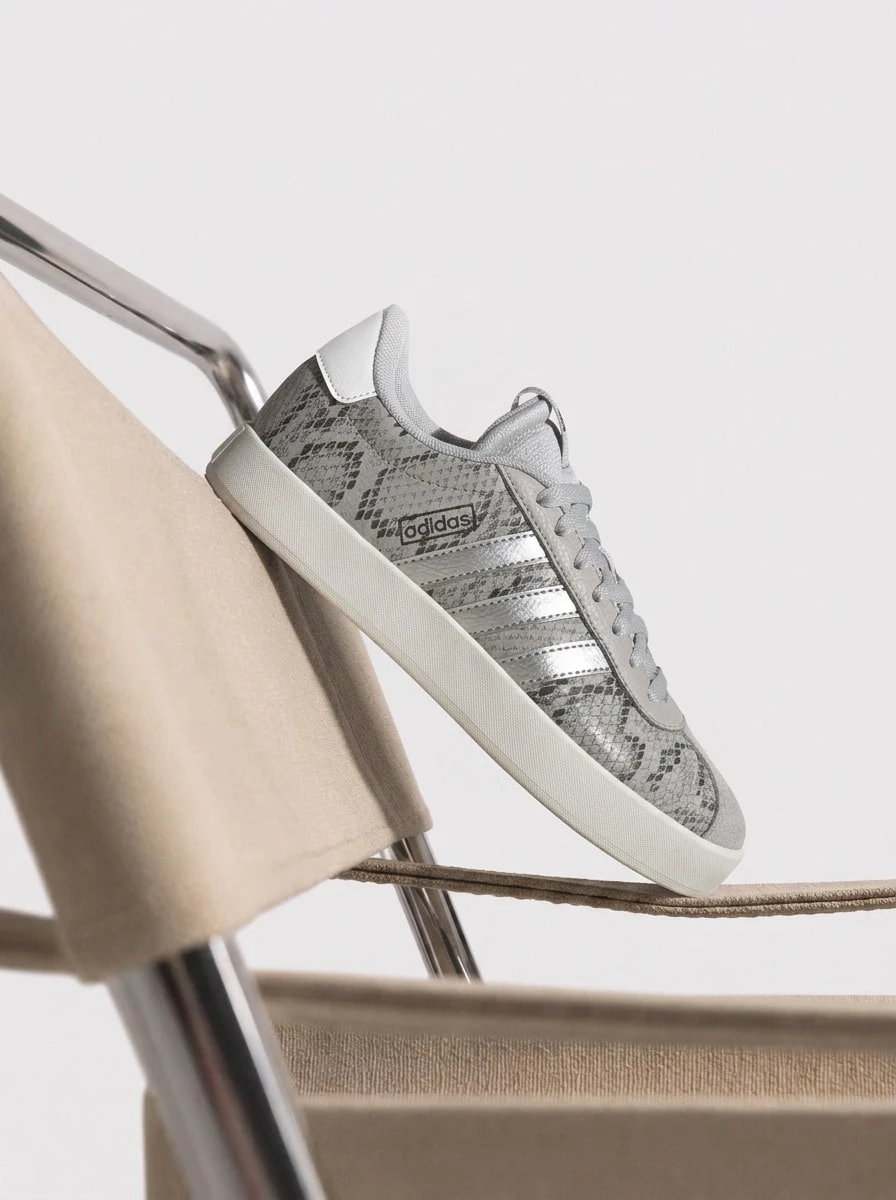 Adidas VL COURT 3.0 WOMEN SNEAKERS SILVER JR8669 - GreyTwo/SilverMetallic/OffWhite - View 1