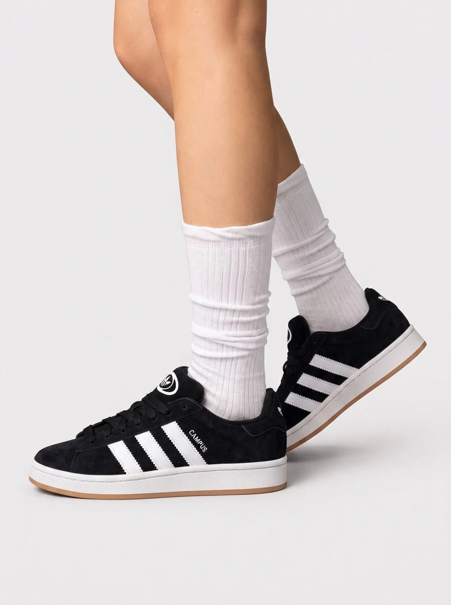 Adidas Campus Women's Casual Athletic Shoes Lace-Up Heritage Flexible Commuting Gym Travel HQ6638 - Leopardo negro - Ver 1