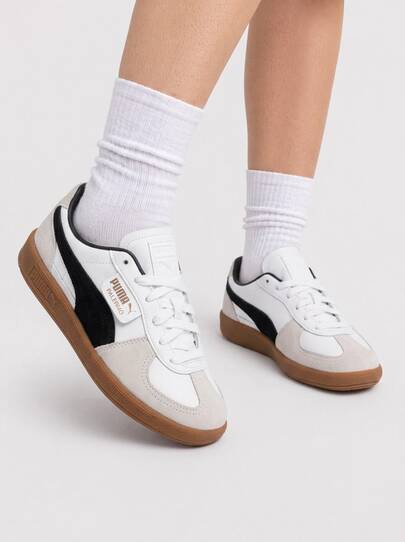 Puma PALERMO Women's Casual Athletic Shoes Flexible Rubber Outsole Lightweight Running Street Style Office Black 396464-01