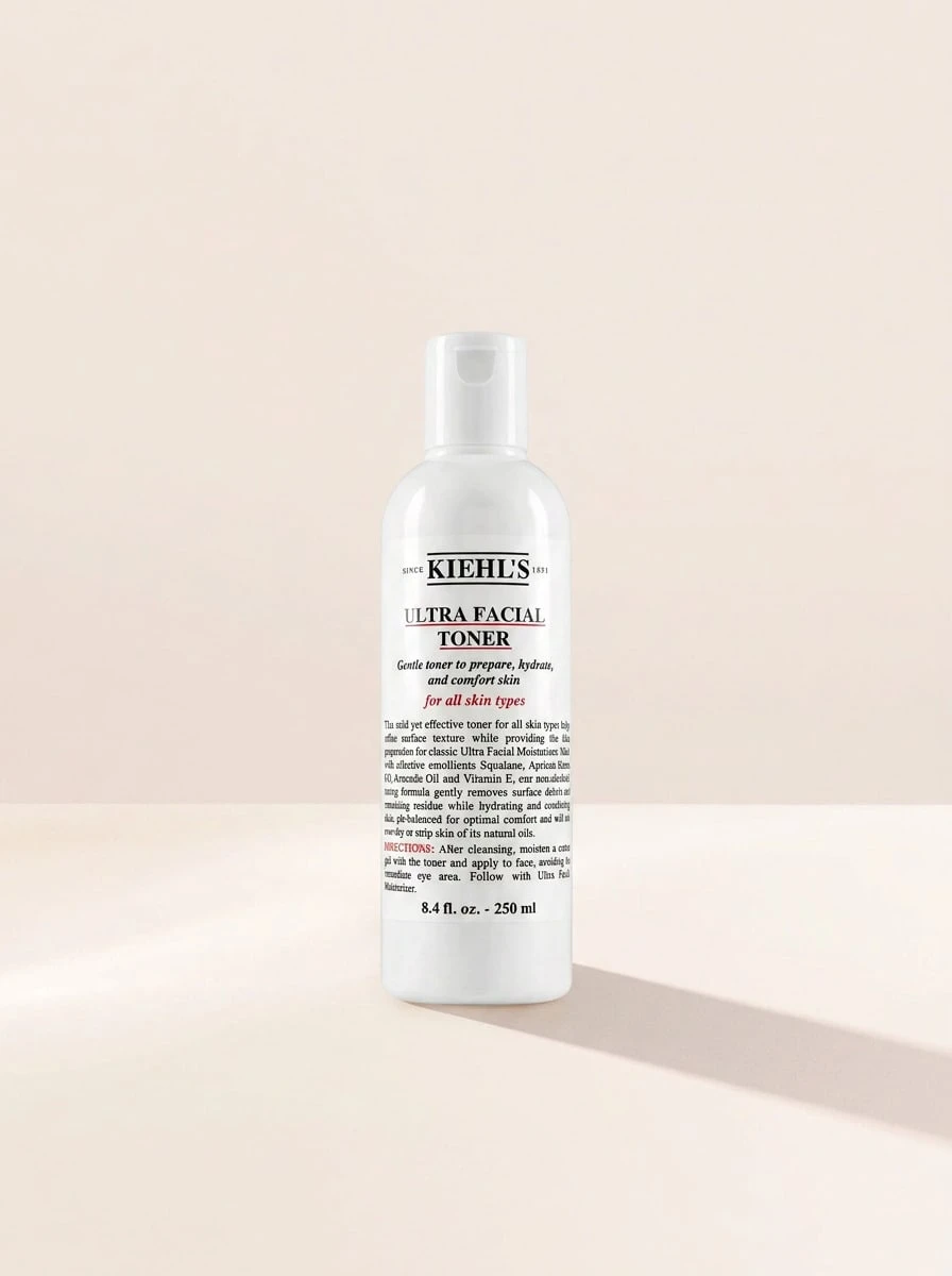 Kiehl's Ultra Facial Toner 250 Ml – Enriched With Squalane And Vitamin E, PH-Balanced And Non-Drying Formula, Gentle Skin Preparation For All Skin Types, Hydrating Post-Cleansing Care, Daily Face Refreshing Solution - Clear - View 1