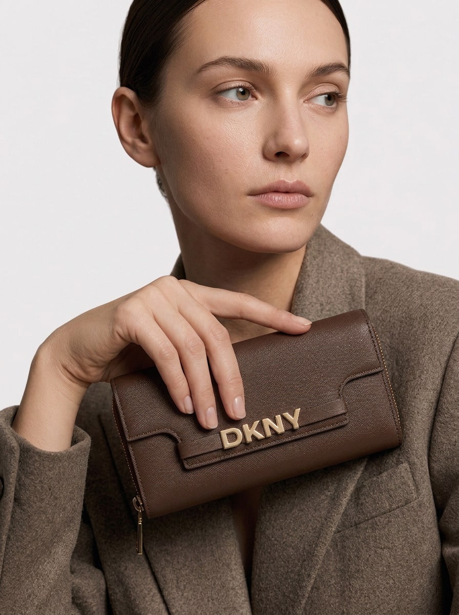 DKNY Women's Easy To Clean Versatile Lightweight Daily Weekend Gym Brown R53QKK31-CAP - Brown - View 1