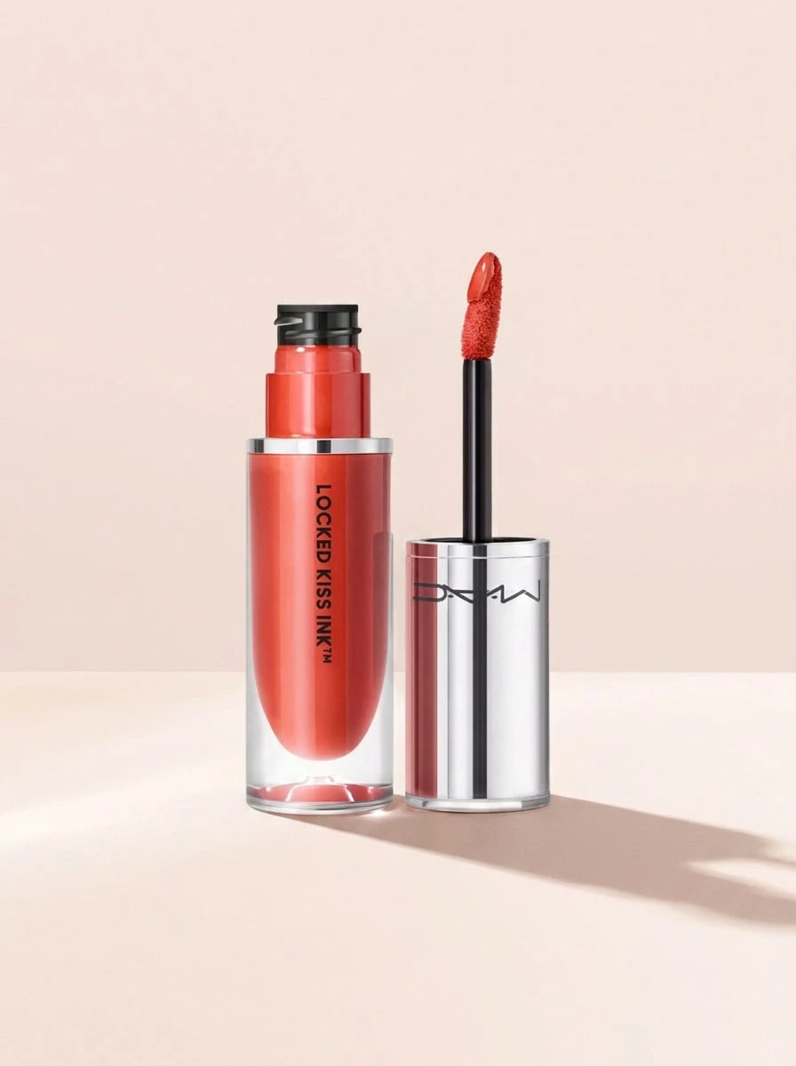 MAC LOCKED KISS INK 24HR LIPCOLOUR, 4ml – Liquid Lipstick, 24-Hour Wear, For Makeup Enthusiasts, Terracotta, Suitable For Daily Wear - SOPHISTRY - View 1