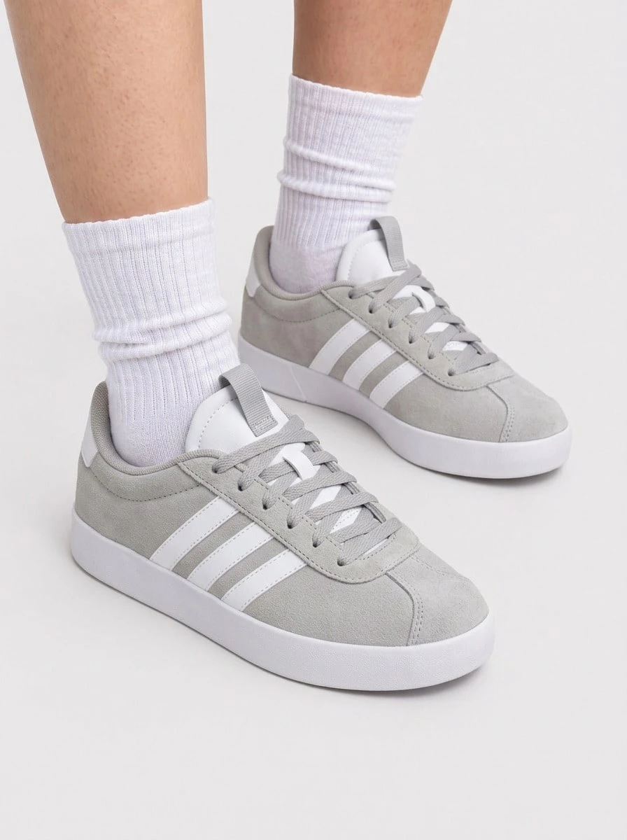 Adidas VL 法院 3.0 - 灰二/雲白/銀金屬色 - 查看 1