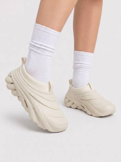 Crocs OFF GRID CLOG Women's Casual Athletic Shoes Cushioned Premium Modern Shopping Daily Weekend Beige 209414-0HR