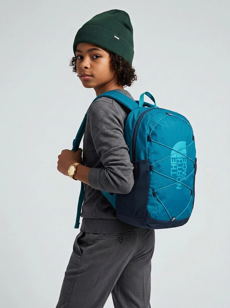 The North Face Recon Backpack Kids' Multi-Pocket Zippered Padded Daily Weekend Hiking Blue NF0A52VY-DDI - Blue - View 1