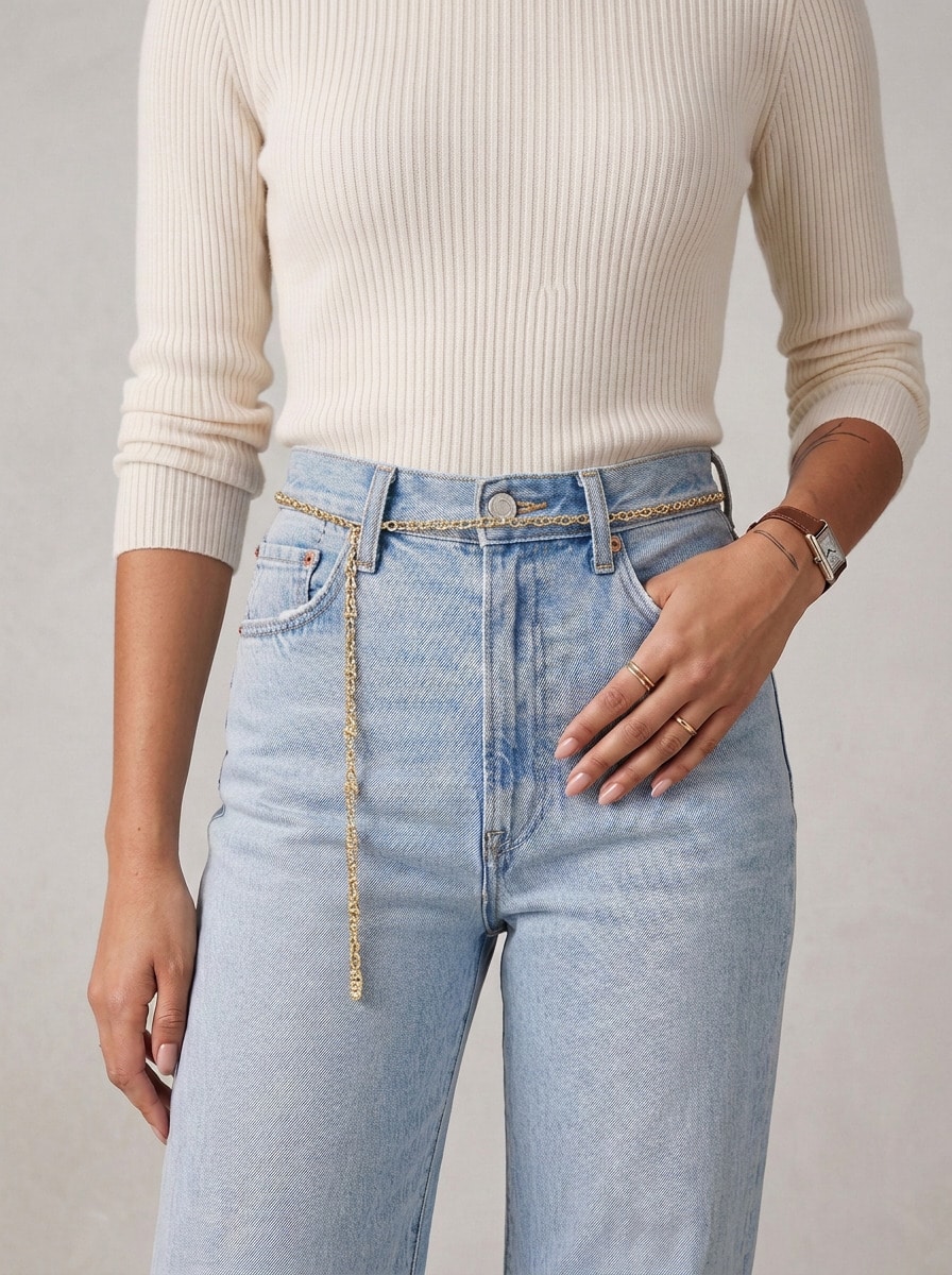 Michael Kors Women Embellished Chain-Link Belt - Dorado - Ver 1