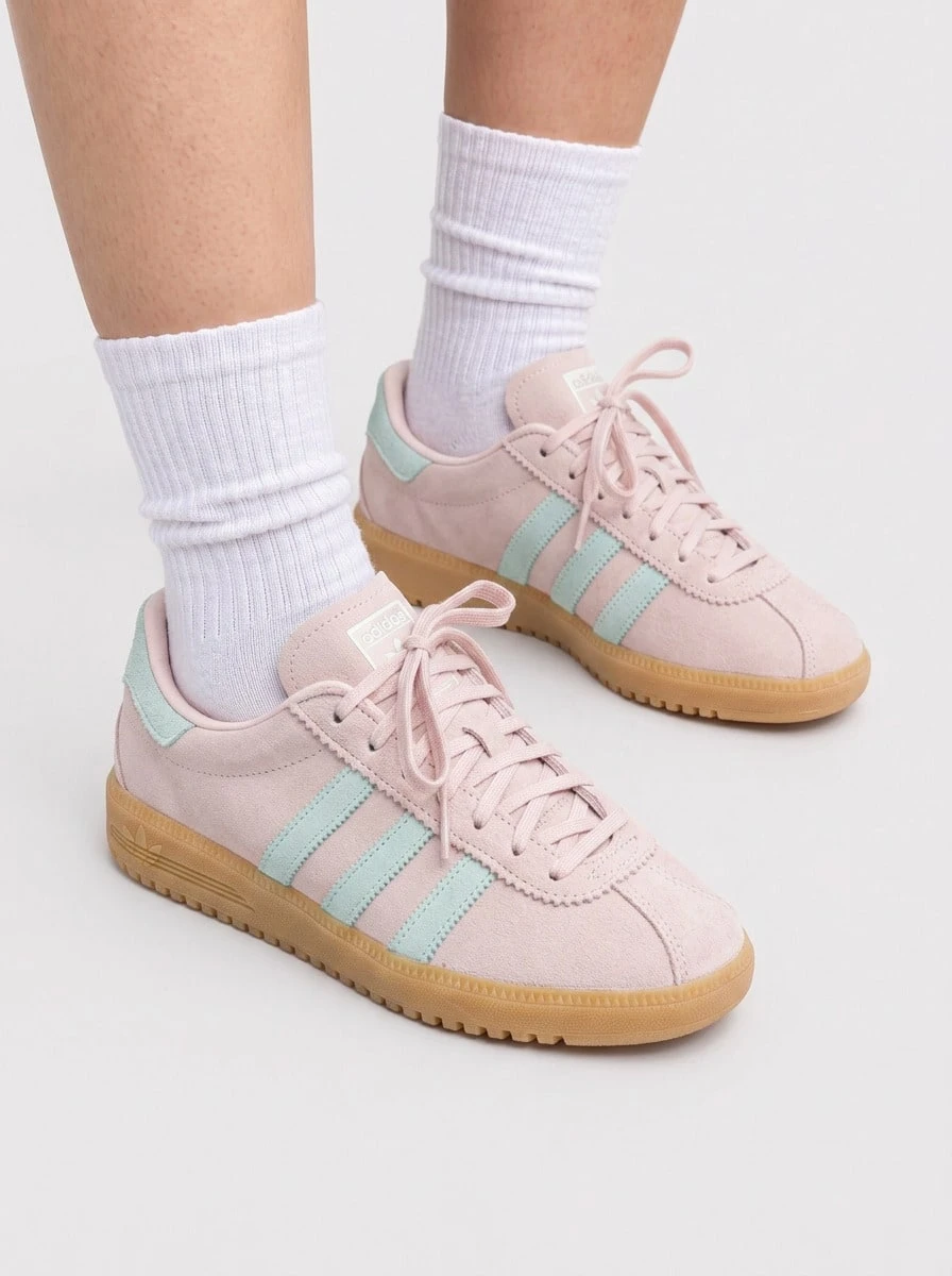 Adidas 女士休闲运动鞋 - 灰泥紫/半閃光水藍/膠 - 查看 1