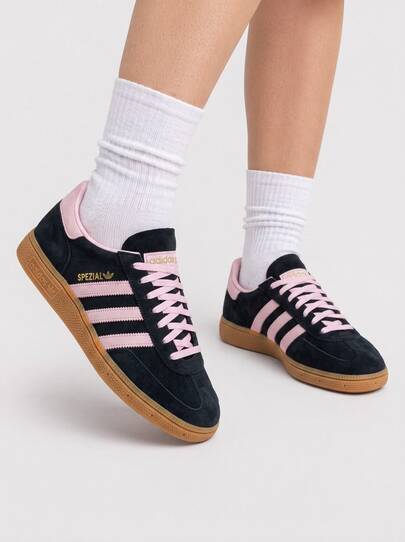 Adidas Handball Spezial Women's Casual Athletic Shoes Anti-Slip Lace-Up Heritage School Office Shopping Black IE5897