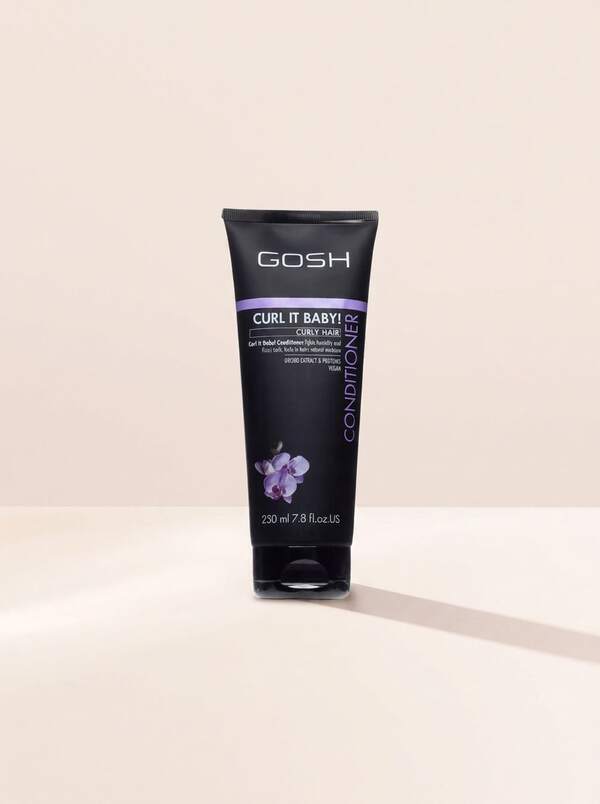GOSH Copenhagen Curl It Baby Hair Conditioner 230 ml – Hair Conditioner, Anti-Frizz, For Curly Hair, Orchid, Orchid Extract, Suitable For Daily Hair Care Routine