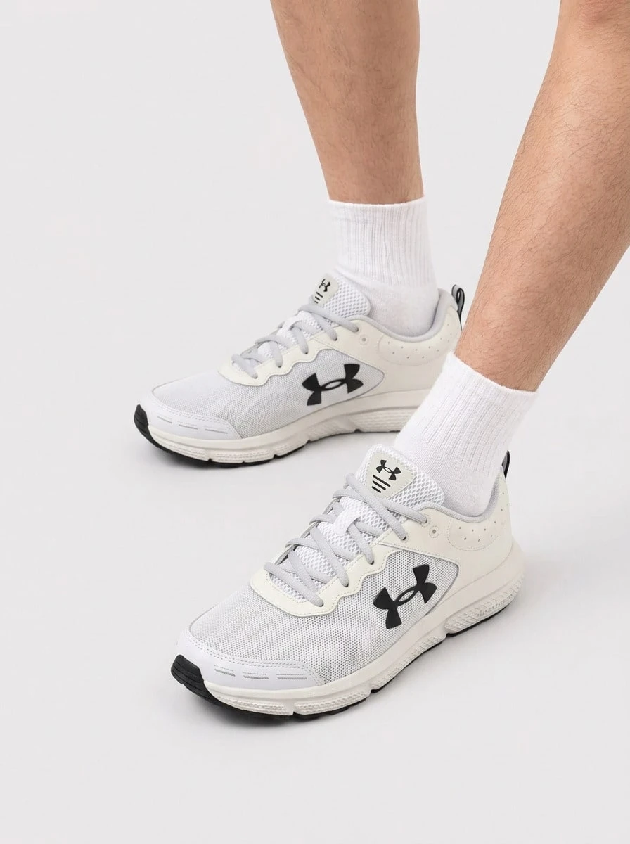 Under Armour CHARGED ASSERT Men's Running Shoes Shock-Absorbing Cushioned Performance Jogging Outdoor Commuting White 3026175-104 - White-104 - View 1