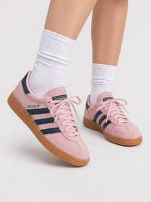 Adidas Handball Spezial Women's Casual Athletic Shoes Snug Fit Padded Breathable Street Style Running School Pink IF6561 - Pink - View 1