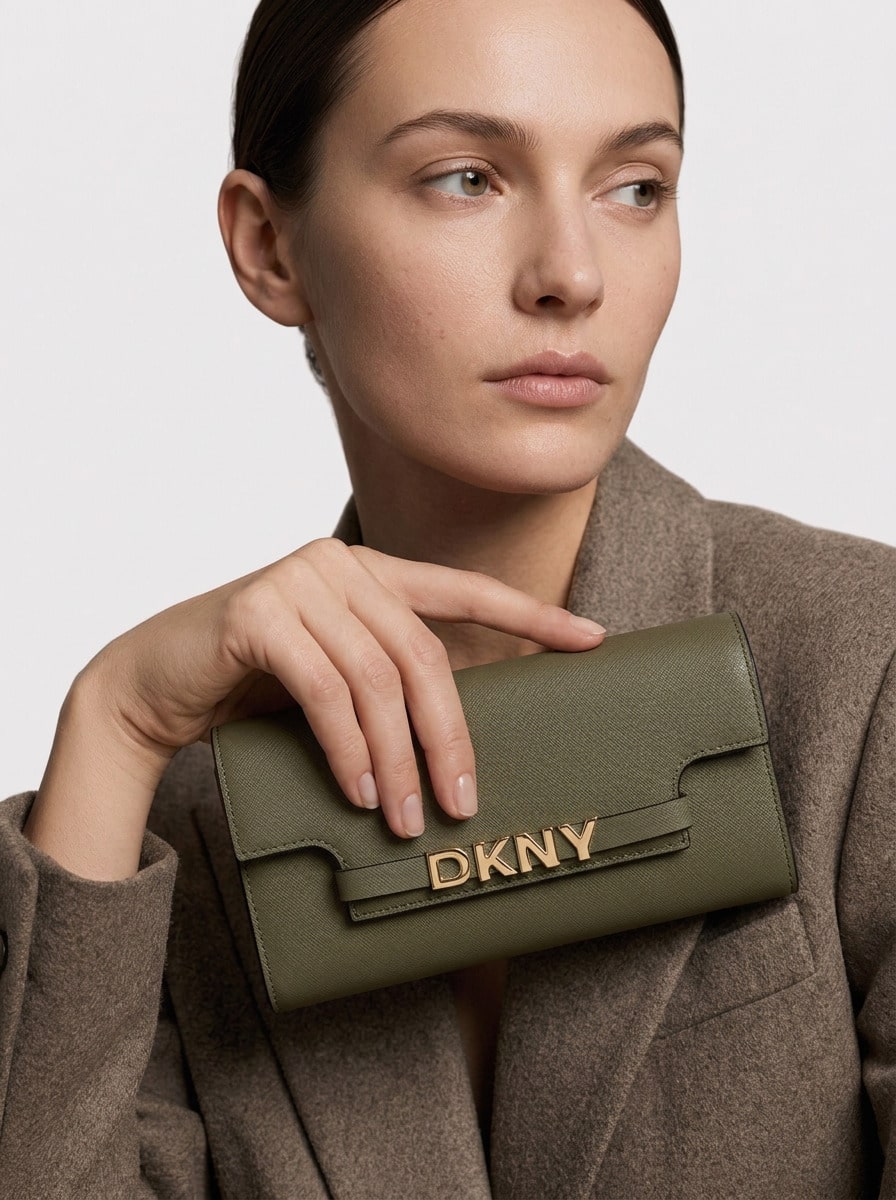DKNY Avril Women Bi-Fold Wallet Green - UTILITY GREEN - View 1