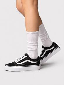 Vans Old Skool Platform Women's Casual Athletic Shoes Snug Fit Padded Breathable Gym Commuting Training VN0A3B3UY281M - 黑色 - 查看 1