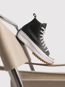 Converse Run Star Motion Hi Women's Comfortable Versatile Stylish Walking Outing Commuting Black A04292C - Black - View 1