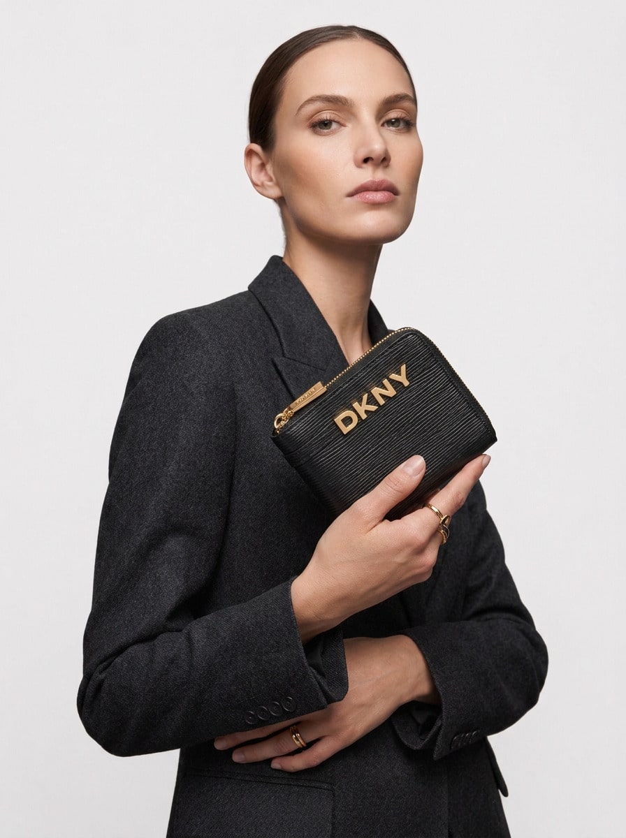 DKNY Women Wallet Black - Black Yellow - 查看 1