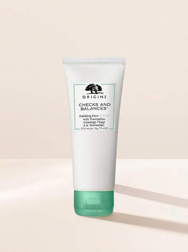 Origins Checks And Balances Polishing Face Scrub 75 Ml – Face Scrub, Exfoliating, For Combination Skin, Mint, Tourmaline, Suitable For Morning Skincare Routine