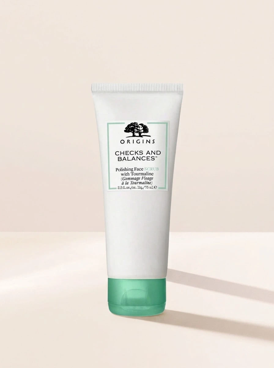 Origins Checks And Balances Polishing Face Scrub 75 Ml – Face Scrub, Exfoliating, For Combination Skin, Mint, Tourmaline, Suitable For Morning Skincare Routine - White - View 1