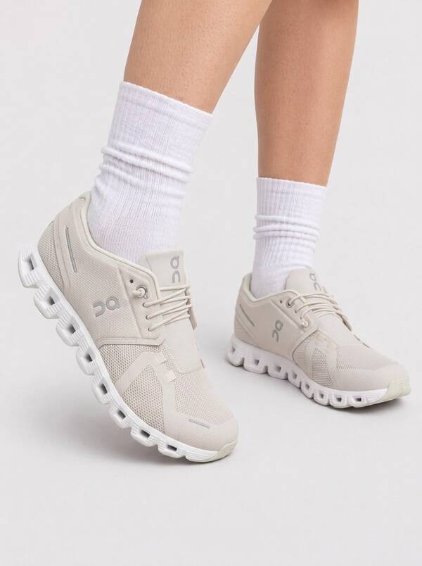 On Running Cloud 5 Women's Casual Sneakers Pearl White 5998773