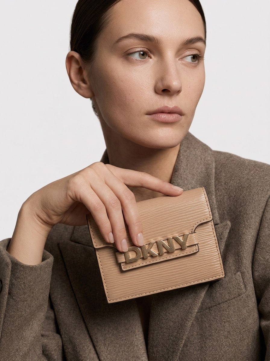 DKNY Women's Waterproof Durable Zippered Daily Weekend Gym Brown R53VKK32-CAP - Brown - View 1
