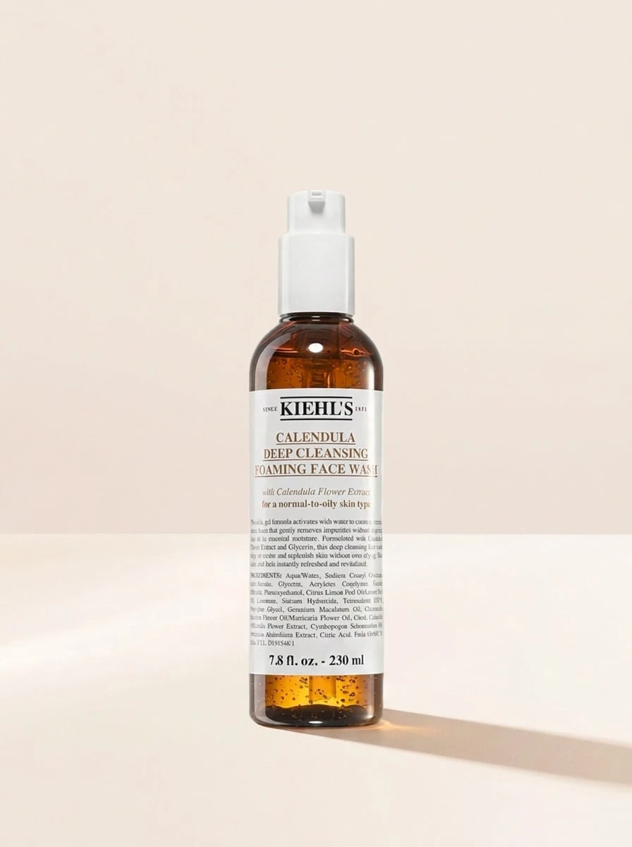 Kiehl's Calendula Deep Cleansing Foaming Face Wash 230 Ml – Facial Cleanser, Deep Cleansing, For Normal To Oily Skin, Calendula, Calendula Flower Extract, Suitable For Morning Skincare Routine - Clear - View 1